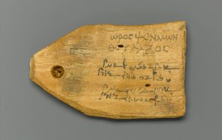 Tag for Mummy of a Stonecutter, with Greek and Demotic Inscriptions, 30 BCE–365 CE