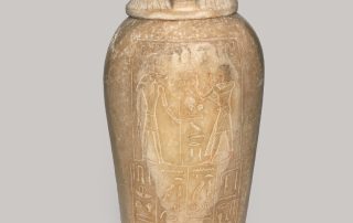 Canopic Jar and Cover of Tjuli in the Form of a Jackal Representing Duamutef, Son of the God Horus, ca. 1279–1213 BCE