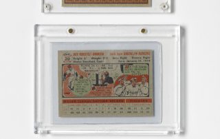 Sandy Koufax Baseball Card, 1962; Jackie Robinson Baseball Card, 1956; Roberto Clemente Baseball Card, 1972