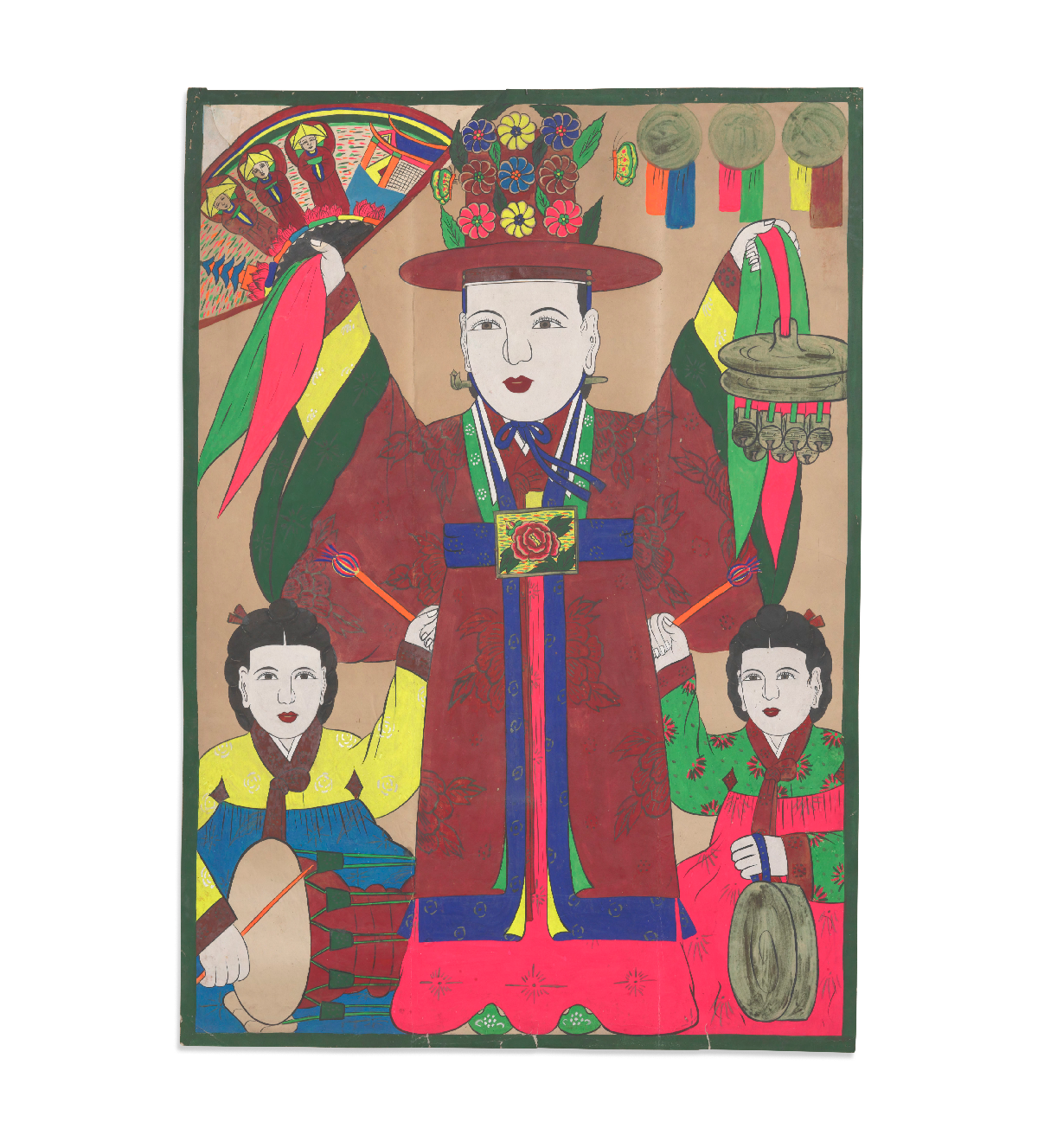 Shaman Painting of a Guardian God, ca. 20th century