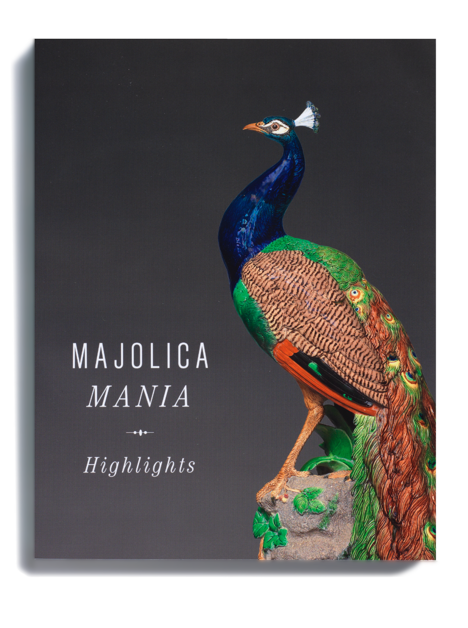 Image of the cover of the "Majolica Mania Highlights" catalogue.